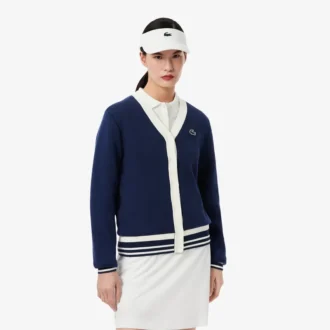 Casaco de golfe elástico para mulher