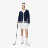 Casaco de golfe elástico para mulher