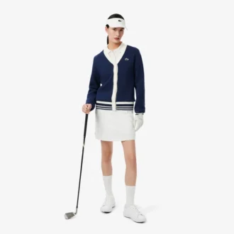Casaco de golfe elástico para mulher