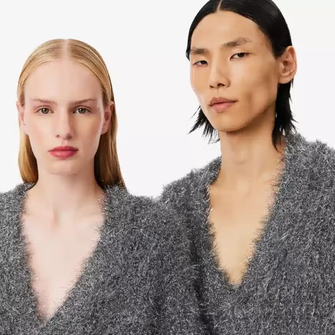 Casaco de malha com lurex da coleção Runway