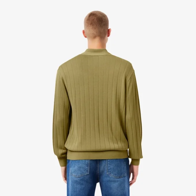 Casaco de malha com nervuras fluidas para homem