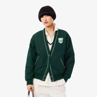 Casaco de malha de nylon acolchoado oversized para mulher