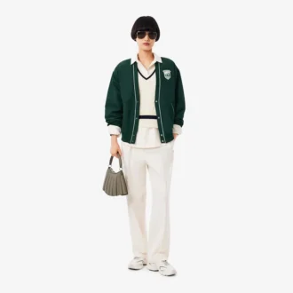 Casaco de malha de nylon acolchoado oversized para mulher