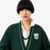 Casaco de malha de nylon acolchoado oversized para mulher
