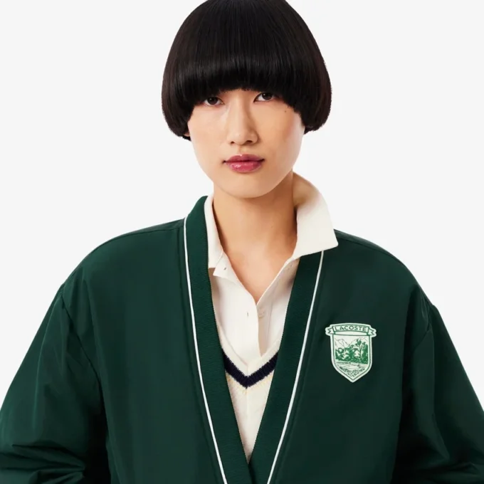 Casaco de malha de nylon acolchoado oversized para mulher