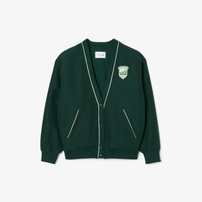 Casaco de malha de nylon acolchoado oversized para mulher
