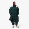 Casaco de penas longo oversized para mulher