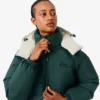 Casaco de penas longo oversized para mulher