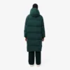 Casaco de penas longo oversized para mulher