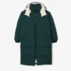 Casaco de penas longo oversized para mulher