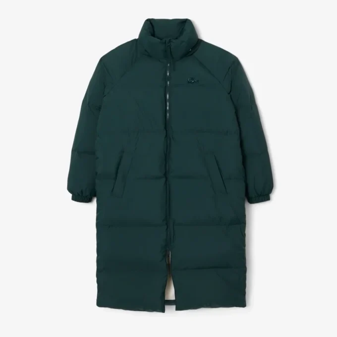 Casaco de penas longo oversized para mulher