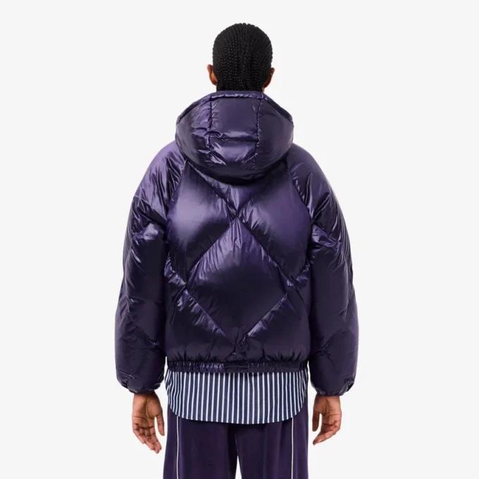 Casaco de penas oversized para mulher, repelente à água