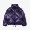 Casaco de penas oversized para mulher, repelente à água