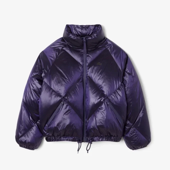 Casaco de penas oversized para mulher, repelente à água
