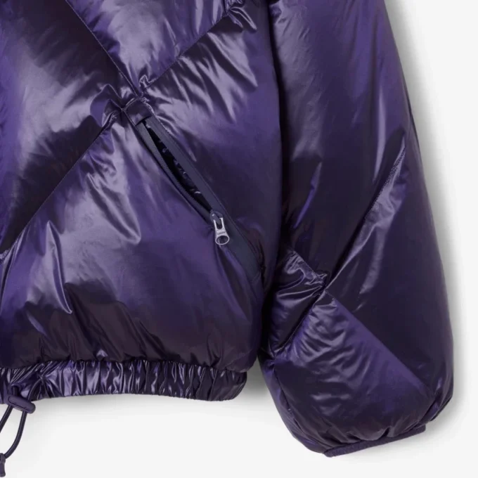 Casaco de penas oversized para mulher, repelente à água
