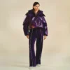 Casaco de penas oversized para mulher, repelente à água