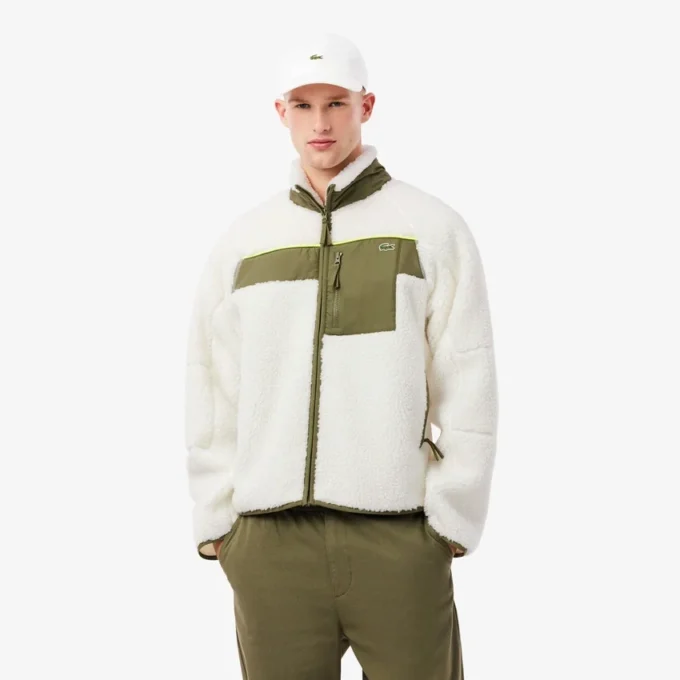 Casaco de velo Sherpa com blocos de cor para homem