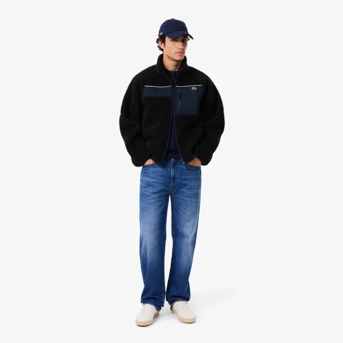 Casaco de velo Sherpa com blocos de cor para homem