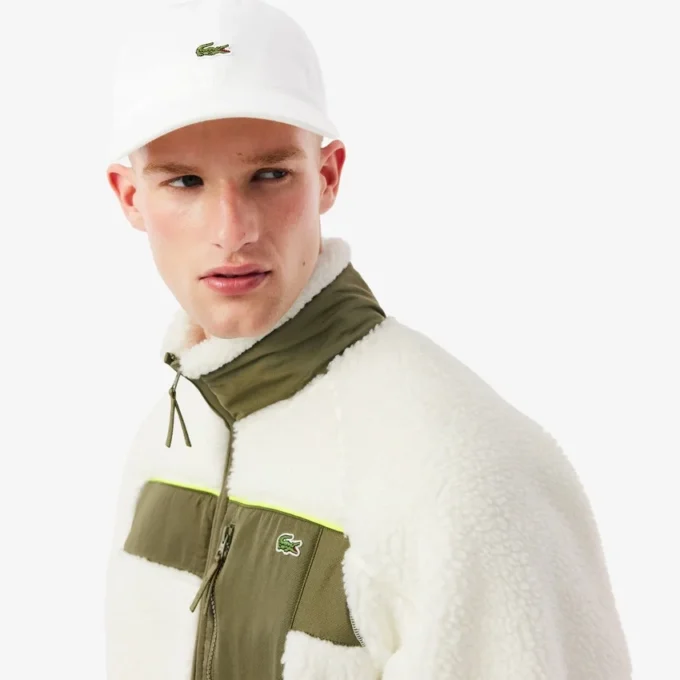 Casaco de velo Sherpa com blocos de cor para homem
