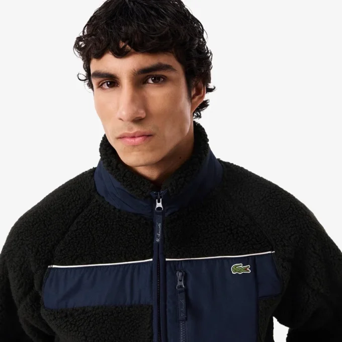 Casaco de velo Sherpa com blocos de cor para homem
