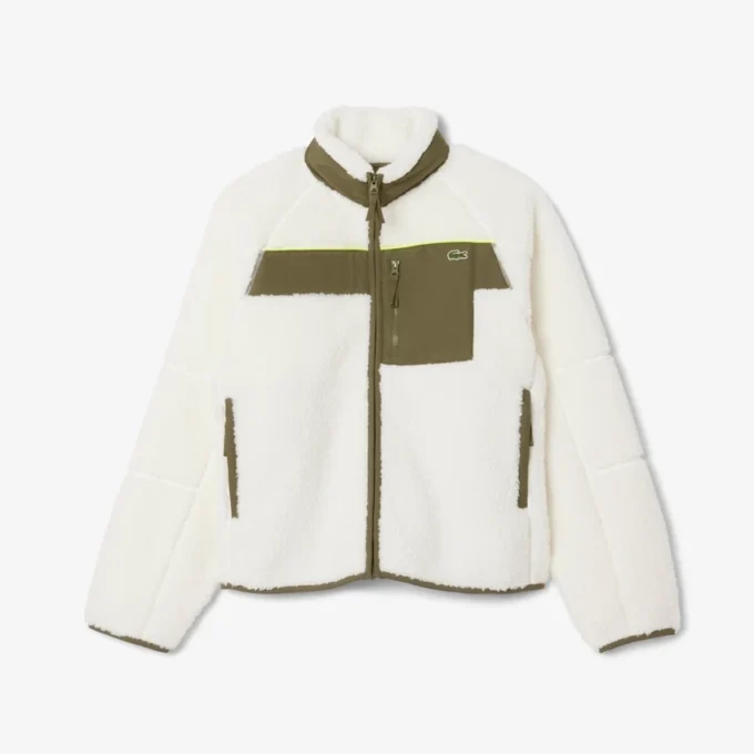 Casaco de velo Sherpa com blocos de cor para homem