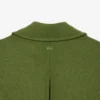 Casaco Pea Coat de lã slub comprido da passerelle