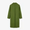 Casaco Pea Coat de lã slub comprido da passerelle