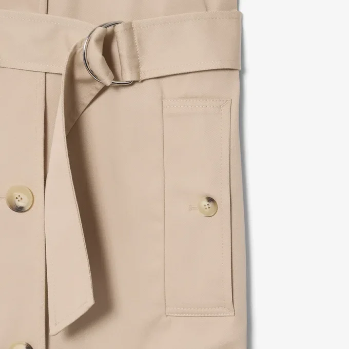 Casaco Trench Oversized Repelente de Água