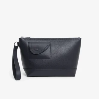 Clutch em pele granulada Lacoste Club
