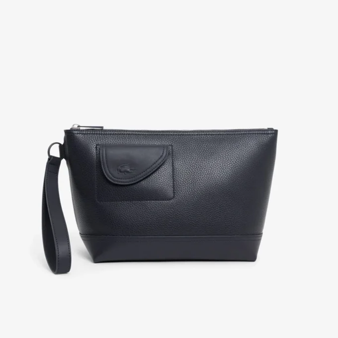 Clutch em pele granulada Lacoste Club