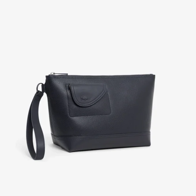 Clutch em pele granulada Lacoste Club