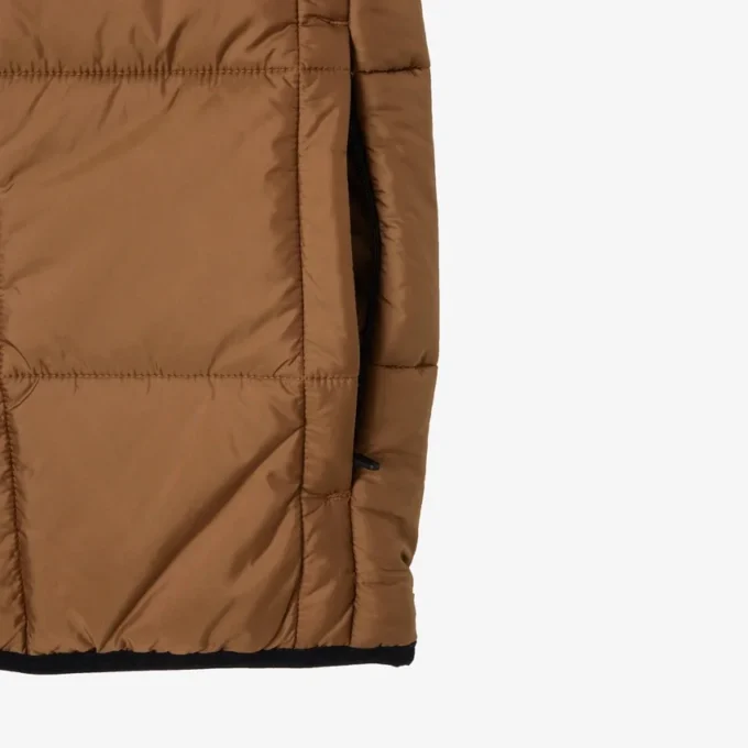 Colete acolchoado para homem com capuz removível