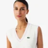 Colete de malha elástica de golfe para mulher