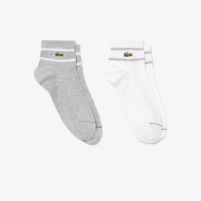Conjunto de 2 pares de meias às riscas unissexo