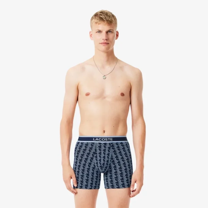 Conjunto de 3 boxers com estampado Monogram para homem