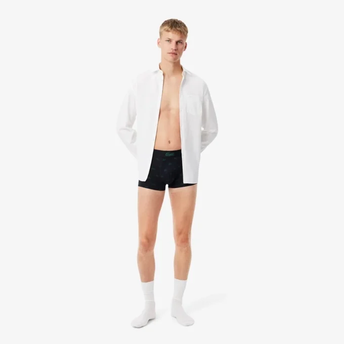 Conjunto de 3 boxers com padrão de crocodilo para homem