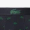 Conjunto de 3 boxers com padrão de crocodilo para homem