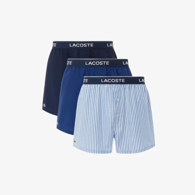 Conjunto de 3 boxers de popeline de algodão para homem