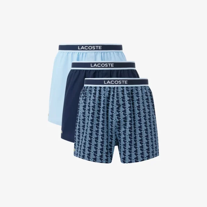 Conjunto de 3 boxers de popeline de algodão para homem