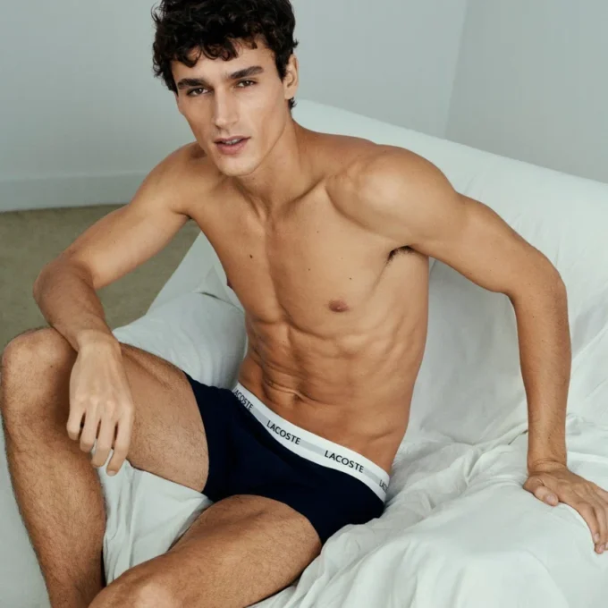 Conjunto de 3 boxers em algodão elástico para homem