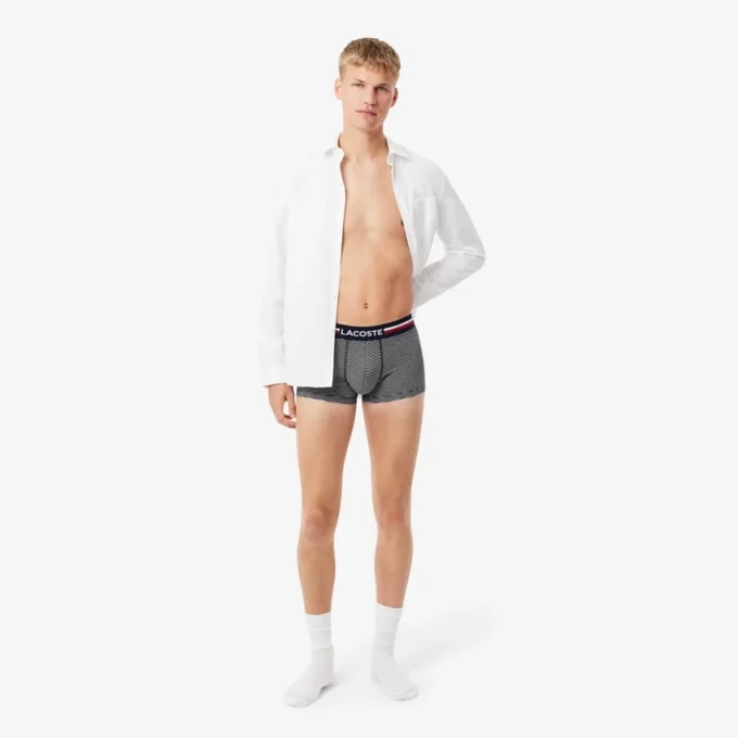 Conjunto de 3 boxers em algodão elástico para homem