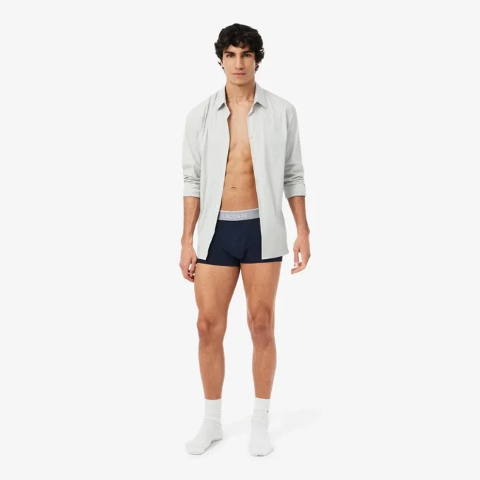 Conjunto de 3 boxers em algodão elástico para homem