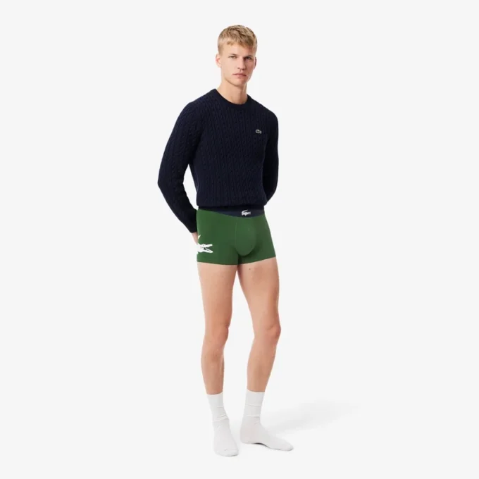Conjunto de 3 boxers em algodão elástico para homem