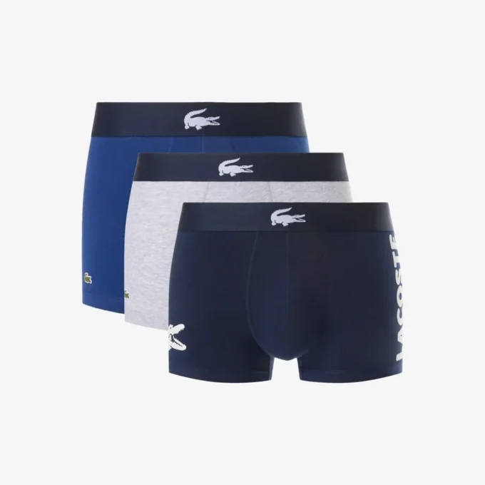 Conjunto de 3 boxers em algodão elástico para homem