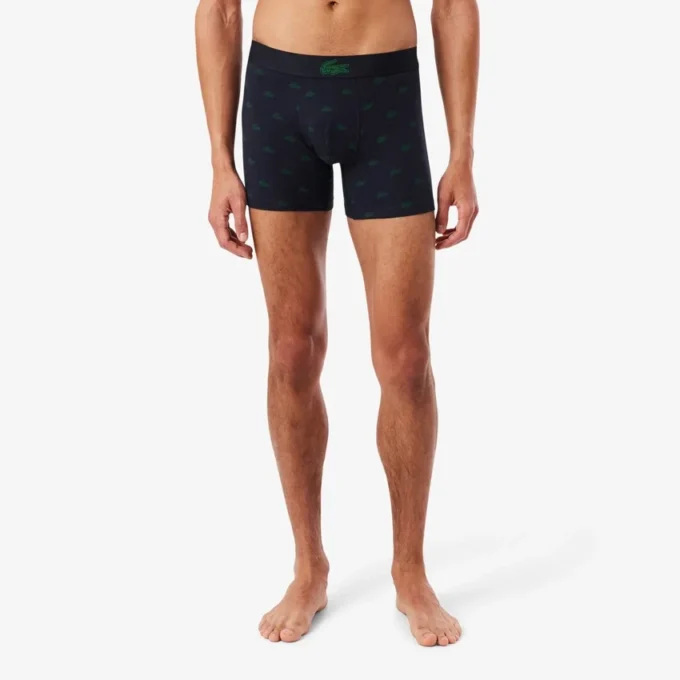 Conjunto de 3 boxers em jersey de algodão elástico estampado
