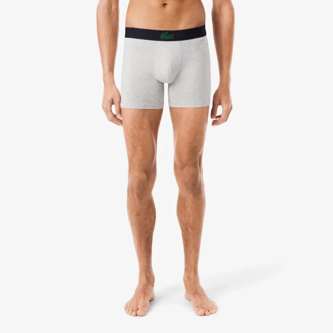 Conjunto de 3 boxers em jersey de algodão elástico estampado