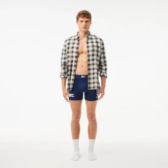 Conjunto de 3 boxers masculinos com cintura com crocodilo