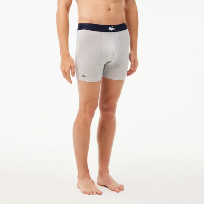 Conjunto de 3 boxers masculinos com cintura com crocodilo
