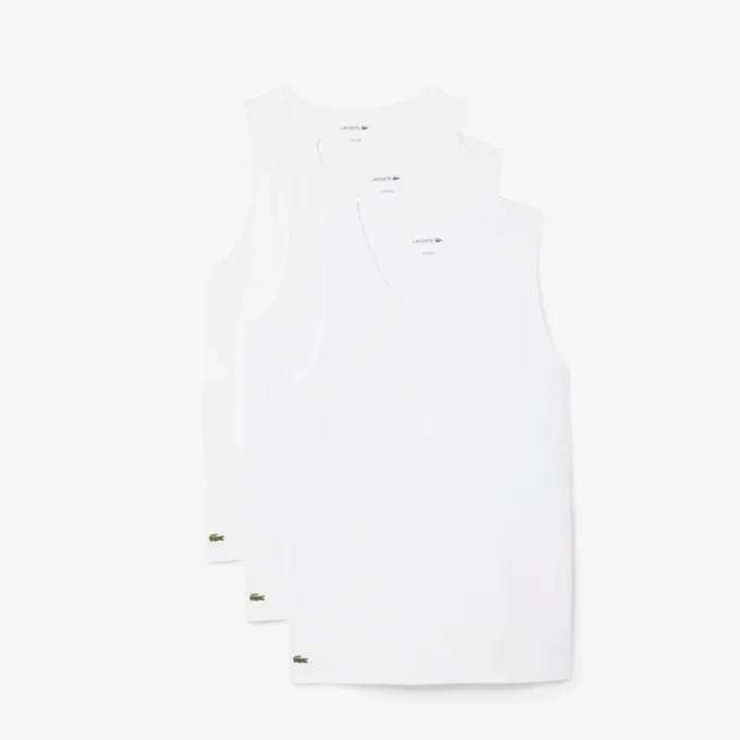 Conjunto de 3 camisolas interiores de algodão para homem
