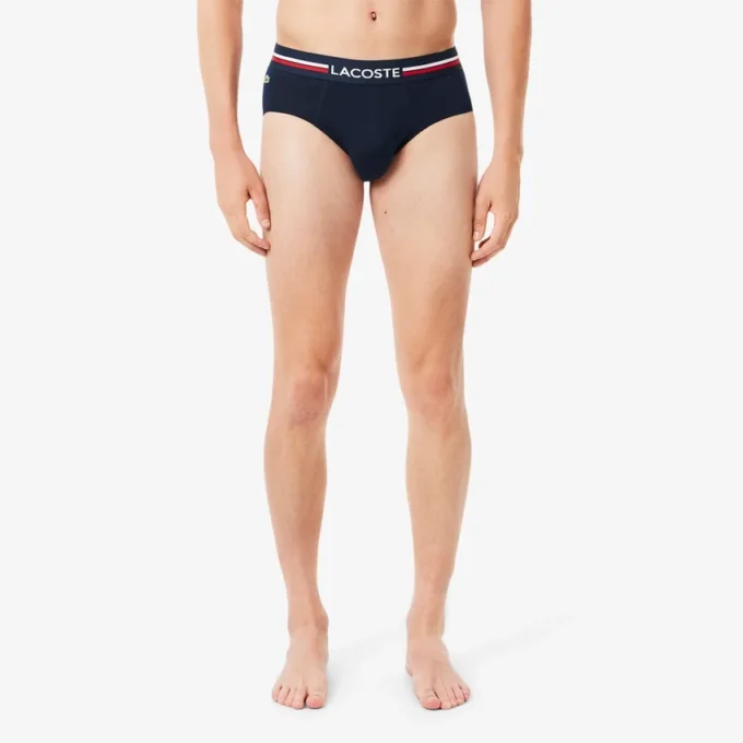 Conjunto de 3 cuecas de algodão com logótipo na cintura para homem